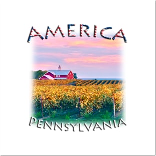 America - Pennsylvania - Fall colours with Winery Posters and Art